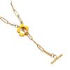 Ins Pequeno Fresco Geométrico Fivela Ot Personalizado Europeu e Americano Sem Cor Dourado Colar de Corrente Grossa Simples Pulseira Conjunto de Joias