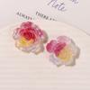 Zhen Tu Gelo Transparente Brilha no Escuro Rosa Camélia Patch de Resina DIY Céu Estrelado Sonhador Decoração de Sapato Croc Pingente de Sapato