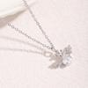 Collar Colgante de Moda Transfronterizo Aliexpress Lujo Ligero con Circonita para Mujer, Cadena para Clavícula de Gama Alta de Nicho Completamente Diamantada, Venta al por Mayor desde el Fabricante