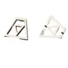 Botones Metálicos Huecos de Triángulo Interior Trapezoidal Cosidos a Mano, Abrigos de Lana de Moda y Exquisitos, Abrigos, Botones para Cortavientos