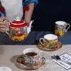 Nueva Serie Leopardo Taza de Café de Porcelana Hueso Taza para el Té de la Tarde Exquisita Taza de Cerámica Europea Regalo Souvenir Venta al por Mayor