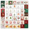59 Pegatinas de Ilustración Navideña Dibujos Animados Deseos Felices Fiestas para Niñas y Niños Pegatinas Decorativas Impermeables para Maletas