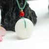 Colgante Personalizado de Jade Blanco Hetian Hebilla de Seguridad Joyería de Jade Transmisión en Vivo Dropshipping S2051423