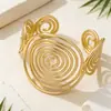 Pulseira Versátil Ajustável Aberta Dupla Hélice Banhada a Ouro Boêmia Atacado Pulseira Aberta Multicamadas Cruz