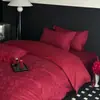 2025 Luxo de Alta Gama 100% Algodão Renda Jacquard Conjunto de Quatro Peças Luxo Leve Roupa de Cama de Algodão Puro