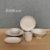Platos Miniatura Plato de Cena Japonés Modelo de Juguete Accesorios para Casa de Muñecas Vajilla Mini Rayas Verticales Plato Decorativo D578