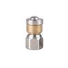 Boquilla de cabeza de ratón de agua giratoria de alta presión de acero inoxidable auto-pin de fábrica rosca interior delantera 1 trasera 3 artefacto de limpieza de tuberías de dragado