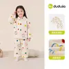 Conjunto de niña Dudu 2026 otoño nuevo ropa de casa para niños ropa de bebé top de manga larga pantalones largos para niños