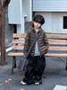 Jaqueta Esportiva Acolchoada com Zíper para Meninos, Cardigan, Quente e à Prova de Vento para Uso Externo, Adequada para Meninos Mais Velhos, Essencial para Uniforme Escolar, Moderna