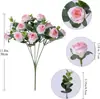 Las Flores Artificiales Mini Eucalipto Rosa Pequeña Más Vendidas de Amazon Ramo de Novia Flores Artificiales Fiesta Decoración del Hogar
