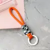 Cordón para Teléfono Anudado Bloque de Color, Cordón Tejido Corto Creativo, Llavero para Funda de Teléfono, Correa Desmontable Anti-Pérdida 12cm