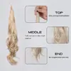 Trenzas de Peluca de Caballo para Mujer, Trenzas de Peluca Onduladas Grandes, Cola de Caballo Baja Natural Esponjosa, Peluca de Cola de Caballo Alta para Volumen Adicional, Venta al por Mayor