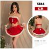 Fábrica Ailuru Lingerie Sexy Conjunto de Duas Peças Tomara que Caia Veludo Slim Fit Pura Desejo Saia Curta Uniforme de Ano Novo Natal 5866