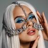 AliExpress Nova Máscara de Strass Irregular Europeu e Americano Masquerade Exagerado Rosto cadeia Acessórios para o Cabelo Rosto cadeia