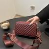 2025 Nuevo Estilo Retro Moda Commuter Bolso Cuadrado Pequeño, Simple y Casual Correa Ancha para el Hombro Bolso de Hombro Único Cruzado