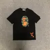 Marca da Moda Cabeça de Macaco Camuflada Transfronteiriça Manga Curta 230g Peso Pesado Comércio Exterior Atacado Unissex Dropshipping Camiseta Tubarão