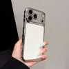 Funda de Teléfono con Ventana Lateral Grande en Forma de Corazón Electroplateada Adecuada para Apple 17Promax Cobertura Total 15 Moderna 13/12/11