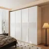 Armario de acero de pie con puertas correderas para uso doméstico, armario empotrado con puertas correderas de gran capacidad para dormitorio, mueble de almacenamiento para apartamentos pequeños y alquileres