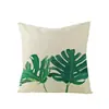 Funda de Almohada Impresa de Poliéster con Hoja Verde de Planta Tropical para el Hogar Más Vendida en Amazon Estilo Escandinavo Funda de Almohada para Sofá