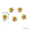 Aço Inoxidável Banhado Cor 18K Conserva Cor Pequena Flor Espaçadora Contas Espaçadoras DIY Colar Pulseira Flor de Ameixa Suporte de Flor Espaçador Acessórios