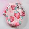 Amazon transfronterizo mascota estampado de dibujos animados forrado de vellón ropa cálida perro pequeño gato ropa para perro suministros al por mayor
