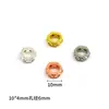 Color Oro 14K Zirconia Microincrustada Conservante del Color Espaciadores Huecos de Trompeta Accesorios para Pulseras Hechas a Mano DIY Materiales para Joyería de Collares