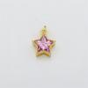 Colgante pequeño con forma de corazón de diamante en oro de 18 quilates con preservación del color, estrella del amor, colgante deslizante, accesorios para pulseras y collares.