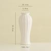 Vaso de Cerâmica Branco Simples Shumen Luxo Acessível Decoração de Alto Padrão Arranjo de Flores para Mesa de Sala de Estar Enfeites Dispositivo de Flor Hidropônica