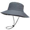 Sombrero de pescador de verano a prueba de sol para hombre, sombrero de ala grande a prueba de rayos UV, pesca al aire libre, impermeable, secado rápido, europeo y americano