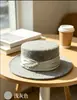 Chapéu de lã pequeno de aba reta estilo francês elegante para mulheres, chapéu de palha estilo Hepburn para viagens no outono e inverno, atacado
