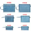Bolso MorAndi Bolsa de Almacenamiento para Archivos A4 Malla de Nylon Transparente Cremallera Papel de Prueba Información Bolsa para Lápices A6 Se Puede Imprimir con logotipo