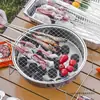 Churrasqueira Descartável para Exterior Portátil Redonda Churrasqueira Doméstica Sem Fumaça Carvão de Fruta Estilo Camping Fogão Pequeno