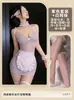 Lencería sexy, uniforme de sirvienta sexy, tentación pura, mono de falda corta, conjunto de falda body de una pieza, pijama qqny