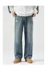Roupa Masculina Fengshe / Lançamento Primavera e Outono 2026 Jeans Novos Masculinos de Corte Reto Solto, Estilo Básico Versátil Retro High Street