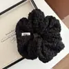 Goma para el pelo de lana de cordero cálida de color sólido estilo coreano, grande y esponjosa, estilo perezoso, coleta de alta gama