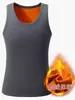 Chaleco T-shirt de Cuello Redondo sin Mangas de Terciopelo Dorado para Hombres y Mujeres Color Sólido Forro Interior de Felpa Camiseta Base Cálida Chaleco Ajustado de Moda