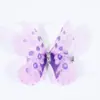 Fábrica fuente nueva simulación super hada tridimensional tul horquilla mariposa accesorios para el cabello para niños niña mariposa de hilo de seda pasador lateral