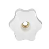 PP+ Flor de Ameixa de Cobre Porca de Aperto Manual Porca Branca de Seis Pontas com Furo Passante M4-M10 Sem Ferramenta Aperto Manual Alta Resistência