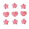 Ins Pequeno Fresco Transparente Xadrez Coração Estrela de Cinco Pontas Resina Acessórios para Cabelo Sapatos Material DIY Fabricante Direto no Atacado