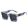 86229 Comércio Exterior Transfronteiriço Óculos de sol Masculino quadrado grande armação personalizada Óculos de sol milionário moda Disco óculos maré