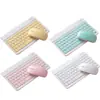 Teclado e mouse Bluetooth portáteis ultrafinos para tablet iPad de 10 polegadas, telefone Android, teclado Bluetooth 7 idiomas pequenos
