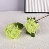 Flor Artificial de Bola de Nieve de Tallo Único Transfronterizo con 2 Cabezas Decoración Flor Artificial Adorno de Boda Flor Falsa Tallo Corto Flor Artificial de Hortensia