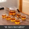 Nova Caneca Masculina de Vidro com Cabo de Madeira de Nogueira Conjunto de Chá Caneca Masculina Crescente Bule de Chá Portátil para Viagem Conjunto de Xícaras de Chá