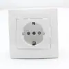 Yaki Factory Suministro de Exportación Estética Europea Blanco Doble Agujero Enchufe de Pared Tipo Doméstico 86 Enchufe de Pared Superficial