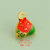 Novo Pingente de Bolinho de Arroz com Óleo Pingando de Liga para o Festival do Barco-Dragão Acessórios de Joias de Liga para Bolinho de Arroz Artesanal DIY Venda por Atacado