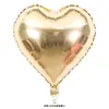 Globos de papel de aluminio en forma de corazón de 18 pulgadas, artículos de decoración de San Valentín de un solo color, globos brillantes en forma de corazón, decoraciones para fiestas de cumpleaños