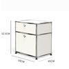 Mesa de noche minimalista USB simple nórdica para dormitorio con cerradura, combinación modular de celebridad de Internet, gabinete lateral de acero inoxidable para el hogar, almacenamiento
