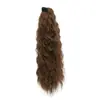 Peluca de Cola de Caballo para Mujer Mediana y Larga Rizada Maíz Caliente Cola de Caballo Alta Cabello Artificial Natural Rojo Ciber Trenza Correa Cola de Caballo Cola de Caballo Falsa