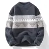 Suéter de Terciopelo de Visón para Otoño e Invierno para Hombre, de Cuello Alto, Forrado de Polar, Tejido Grueso, Camiseta Base de Punto, Ropa de Moda para Otoño