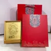 Adorno de marco de fotos de escritorio temático de zongzi del Festival del Bote del Dragón de oro puro 999, recuerdo, regalo promocional para transmisión en vivo, venta al por mayor